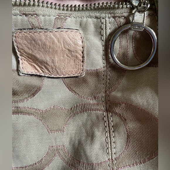 Y2K STYLE COACH “POPPY” HANDBAG PINK AND TAN - Picture 5 of 5